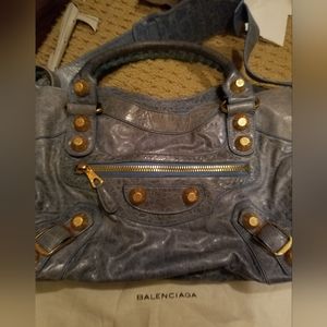Christmas special Balenciaga agneau part time GGH sky blue bag